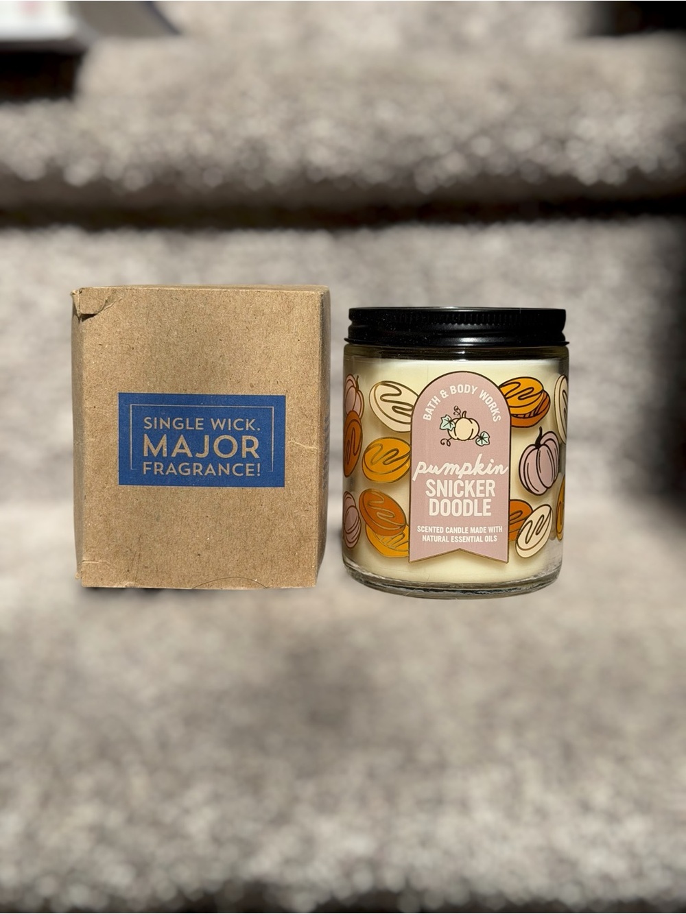 Bath & Body Works Pumpkin Snickerdoodle Candle Fall Gourmand Cozy Autumn Pumpkin